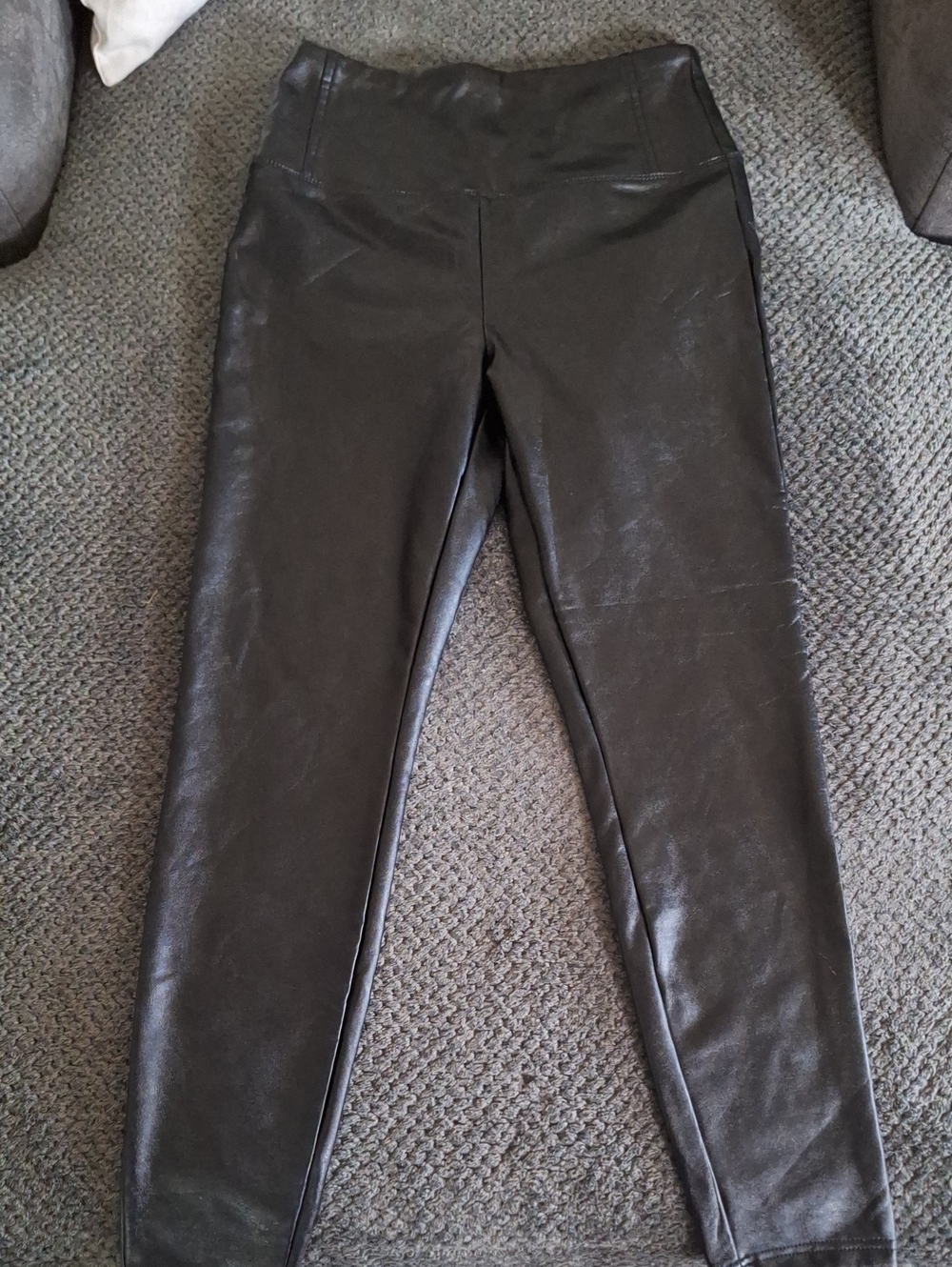 Tinseltown Black Faux Leather Leggings